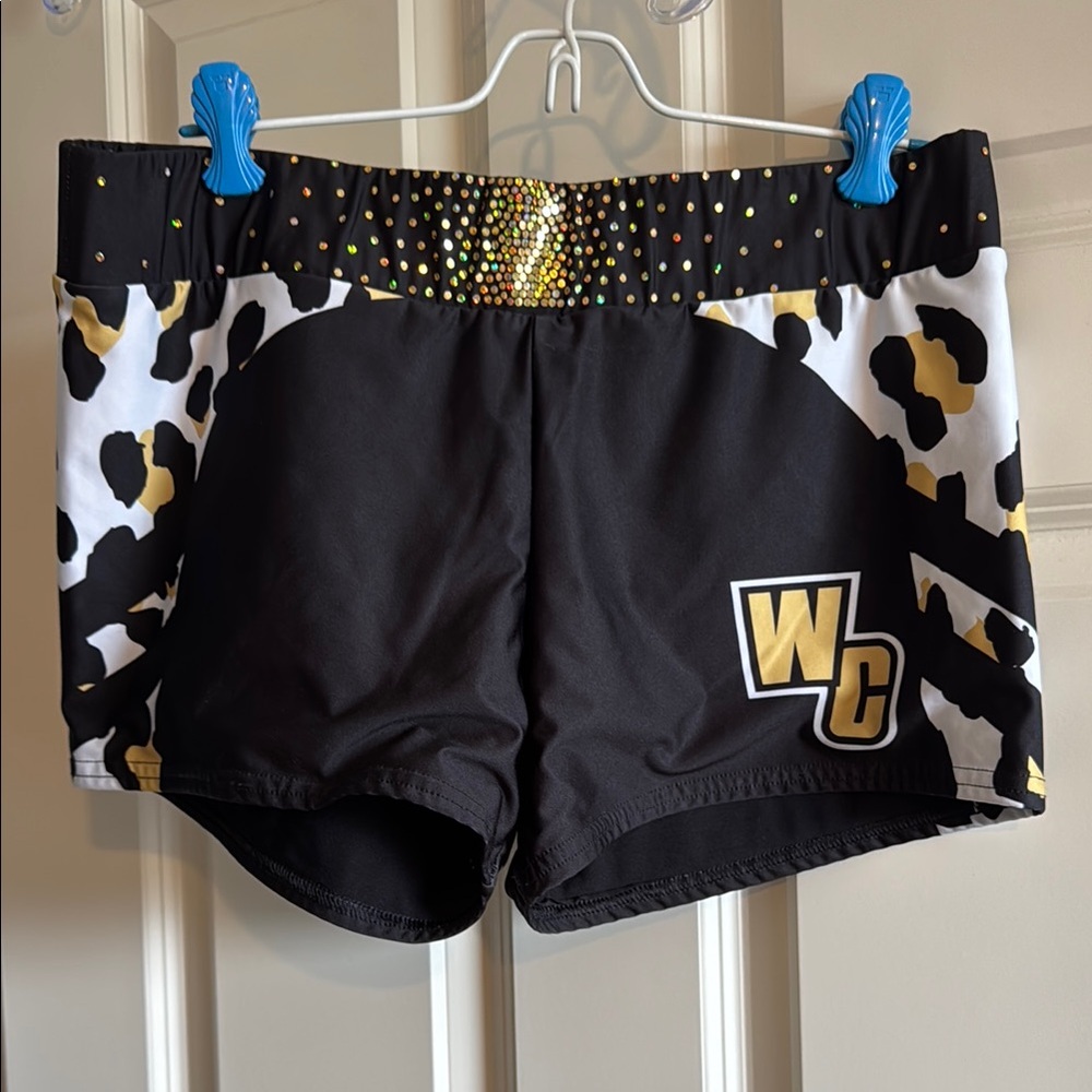 World Cup Varsity Black and Gold Athletic Shorts